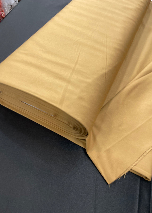 Wool and Cashmere Blend Suiting, Gold