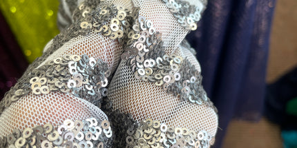 Gray Sequins Lace