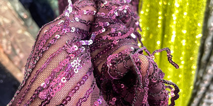 Purple Sequins Lace