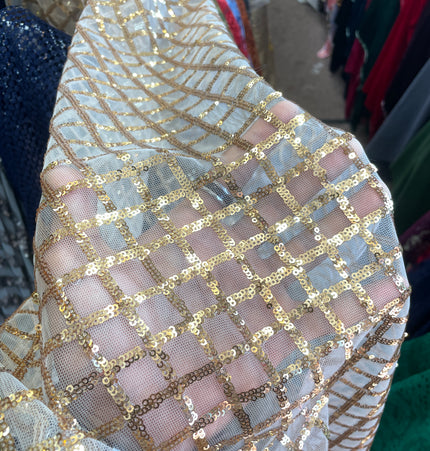 Gold Sequins Lace
