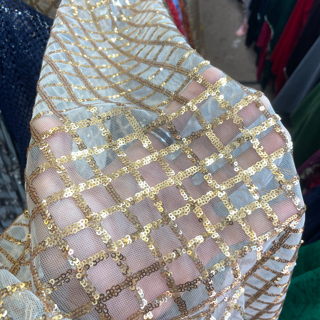 Gold Sequins Lace