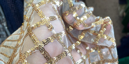 Gold Sequins Lace