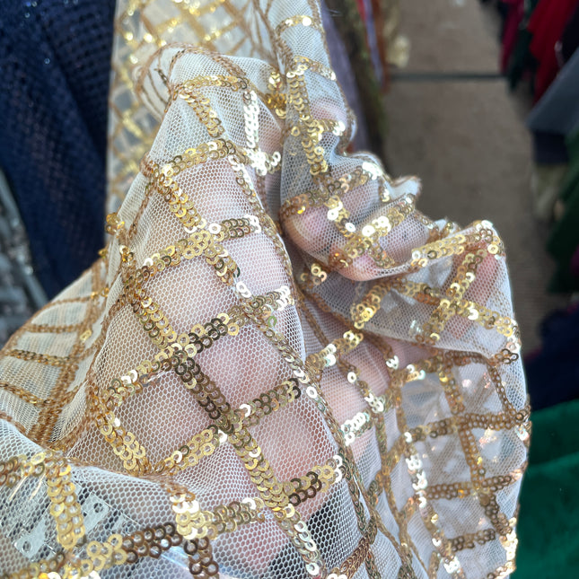 Gold Sequins Lace