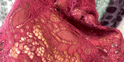 Maroon Chantilly Lace