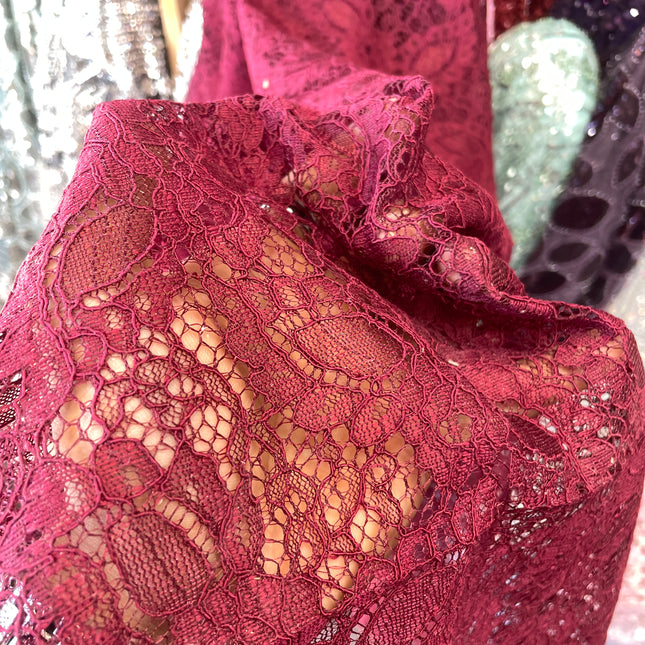 Maroon Chantilly Lace