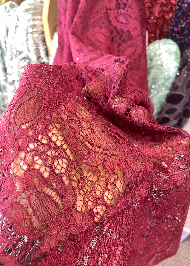 Maroon Chantilly Lace