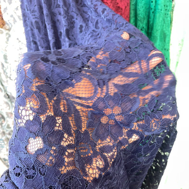 Navy Blue Chantilly Lace