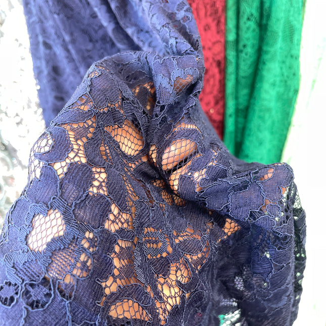 Navy Blue Chantilly Lace