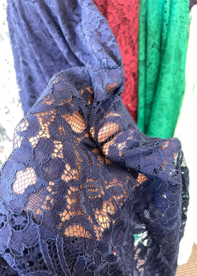Navy Blue Chantilly Lace