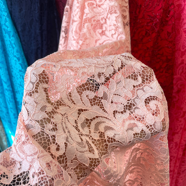Peach Chantilly Lace