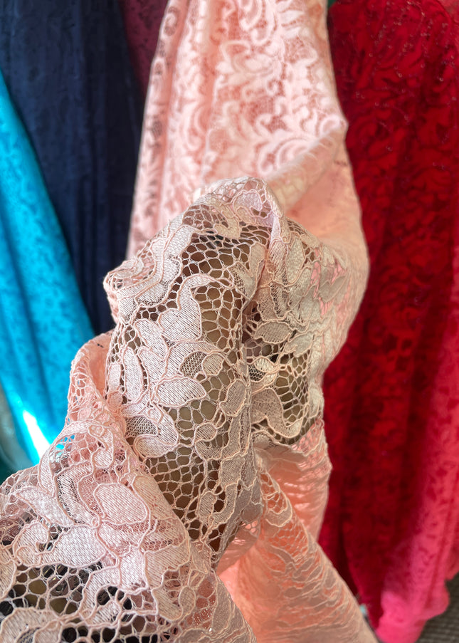 Peach Chantilly Lace