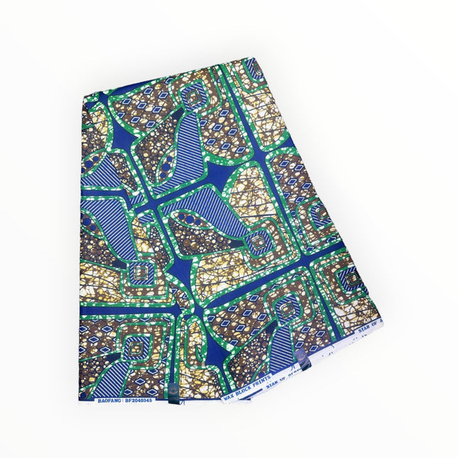 African Print Fabric - 6 Yards - Polycotton