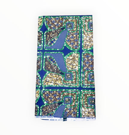 African Print Fabric - 6 Yards - Polycotton
