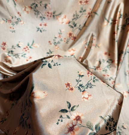 Cream / Beige Gold Turkish Velvet - Salvar
