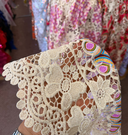 Multi-Coloured Ankara Print Lace / Metre