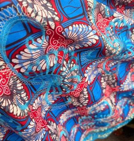 Multi-coloured Cotton Ankara Lace