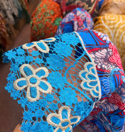 Multi-coloured Cotton Ankara Lace