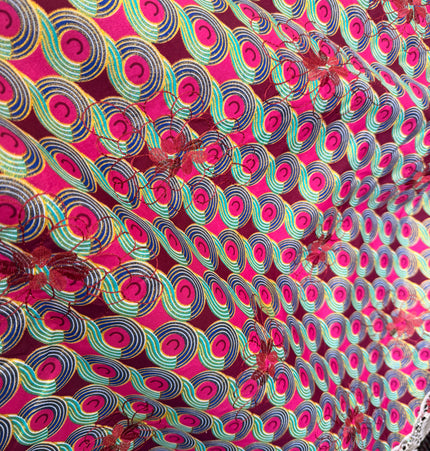 Multi-Coloured Cotton Ankara Lace