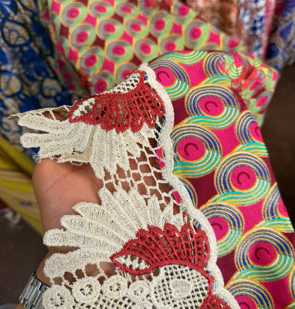 Multi-Coloured Cotton Ankara Lace