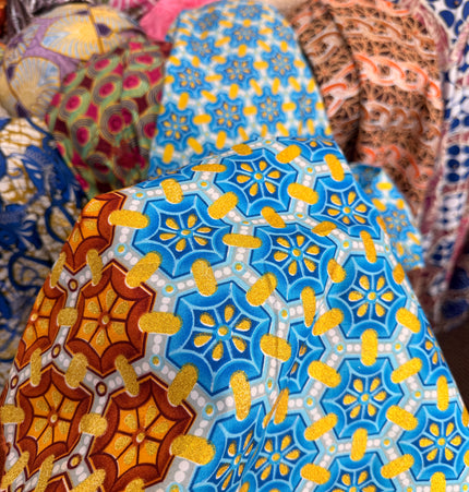 Multi-Coloured Cotton Ankara Lace