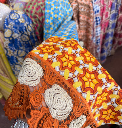 Multi-Coloured Cotton Ankara Lace