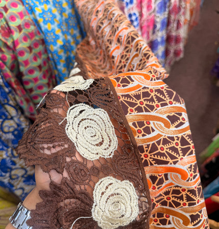 Multi-Coloured Cotton Ankara Lace