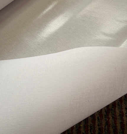 Medium Weight White Cotton Fusible Interfacing Fabric / Metre
