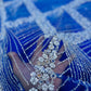 Luxurious Pearl-Beadwork Lace in Royal Blue
