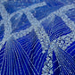 Luxurious Pearl-Beadwork Lace in Royal Blue