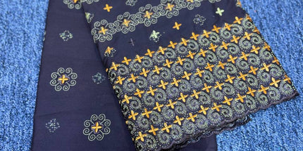 High Class Swiss Lace - Brown & Gold