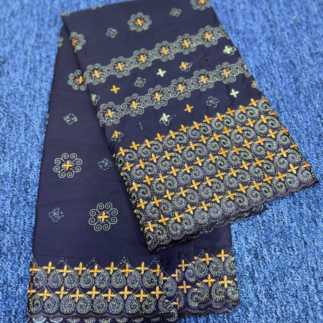 High Class Swiss Lace - Brown & Gold