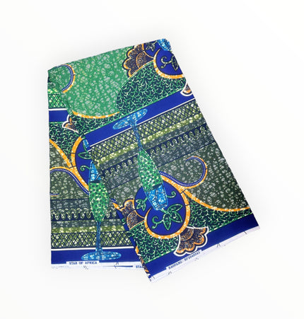 African Print Fabric - 6 Yards - Polycotton