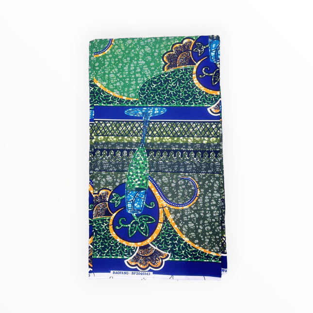 African Print Fabric - 6 Yards - Polycotton