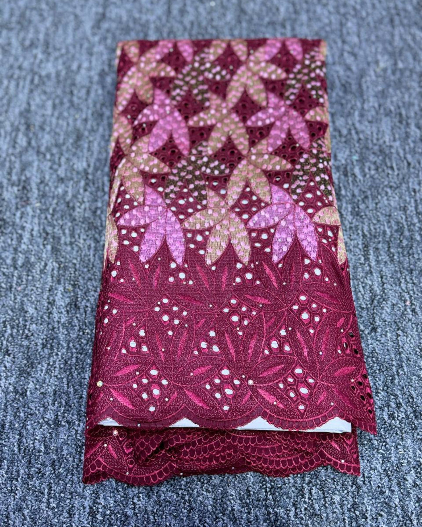 High Class Swiss Lace - Maroon