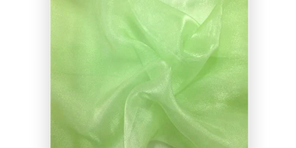 Organza Lime Green Shiny