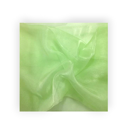 Organza Lime Green Shiny