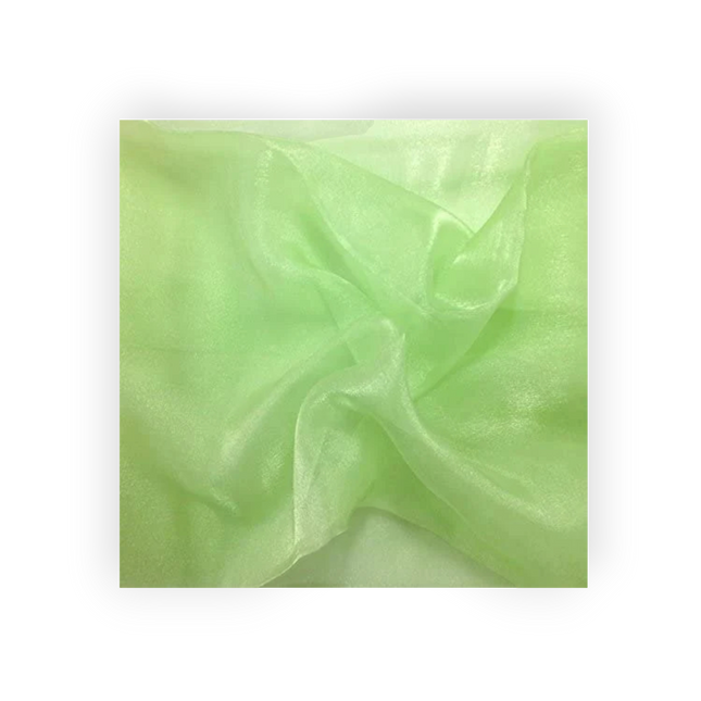 Organza Lime Green Shiny