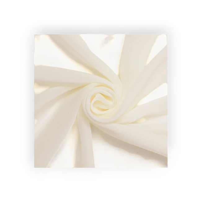 Chiffon Fabric Off White