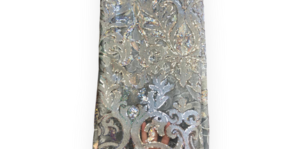 French Lace with Sequins in Gray – 5 Yards Piece