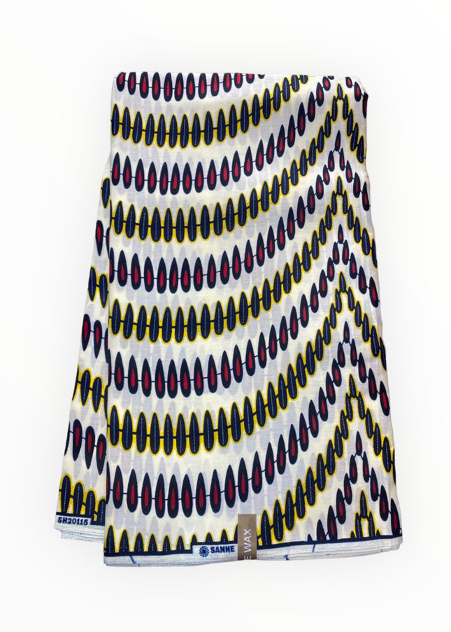 African Print Fabric - 100% Cotton - SANHE