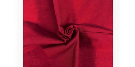 100% Premium Plain Cotton, Ruby Red