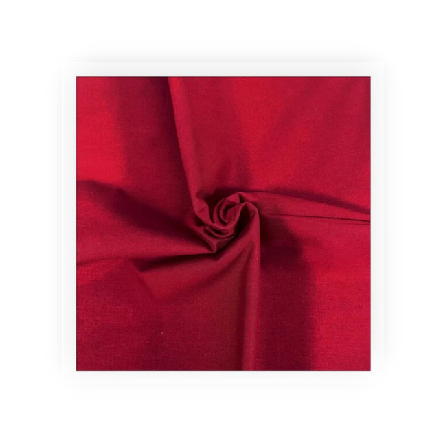 100% Premium Plain Cotton, Ruby Red