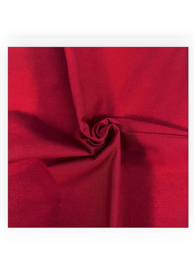 100% Premium Plain Cotton, Ruby Red