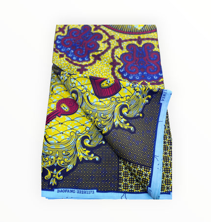 African Print Fabrics - 6 Yards - Polycotton