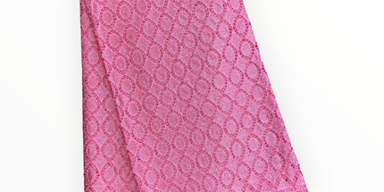 Top Quality Cord Lace Fabric in Baby Pink - 5 Yards