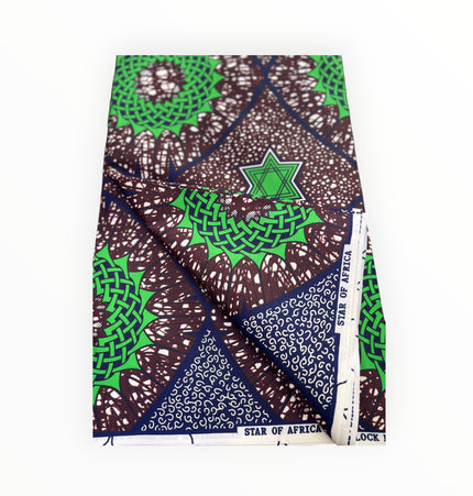 African Print Fabrics - 6 Yards - Polycotton