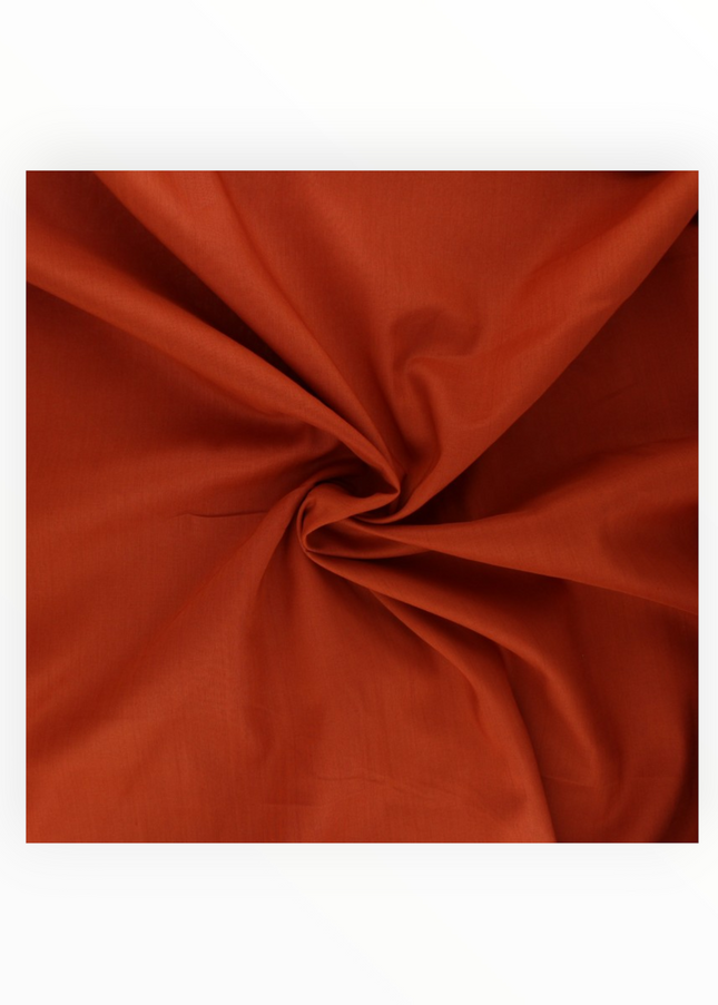 100% Premium Plain Cotton, Burnt Orange