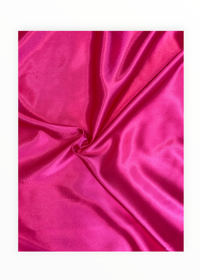 Crepe Back Satin, Fuscia Pink