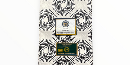 African Prints - Black / White Weave  - Mitex Holland