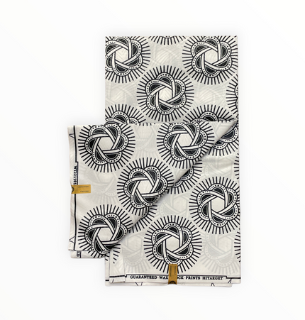 African Prints - Black / White Weave  - Mitex Holland
